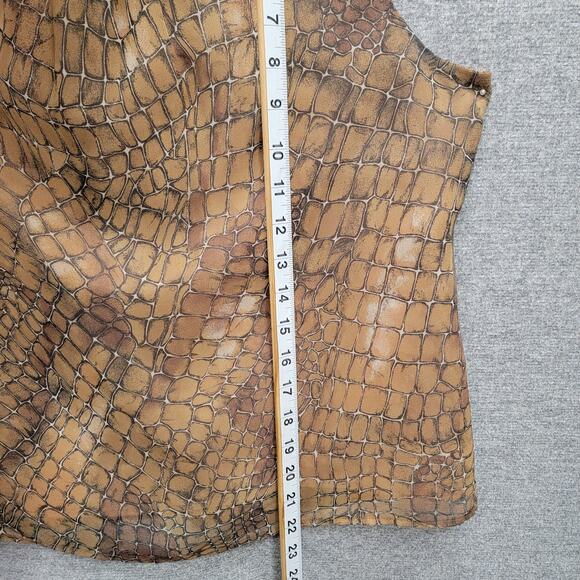 123 UN DEUX TROIS ANIMAL PRINT HIGH NECK BLOUSE, - Picture 7 of 7